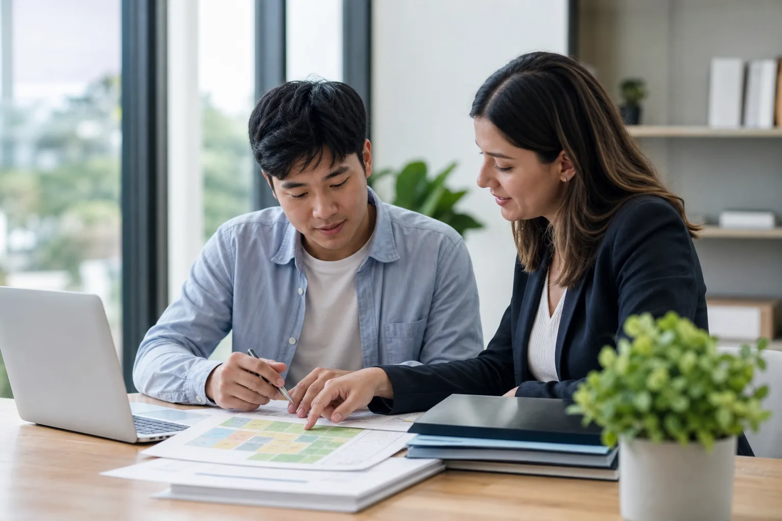 Students reviewing study options in Australia