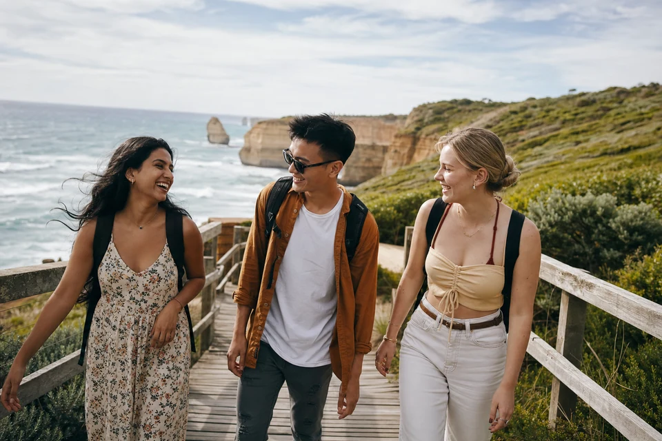 Young applicant reviewing Work and Holiday visa plans